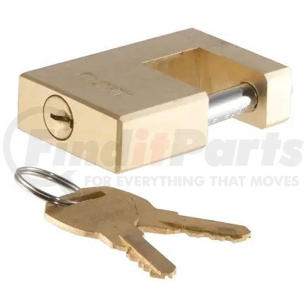 23546 by CURT MANUFACTURING - Coupler Lock (1/4in. Pin; 3/4in. Latch Span; Padlock; Solid Brass)
