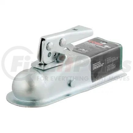 25128 by CURT MANUFACTURING - 1-7/8in. Straight-Tongue Coupler with Posi-Lock (2in. Channel; 2;000 lbs; Zinc)