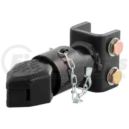 25319 by CURT MANUFACTURING - 2in. Channel-Mount Coupler with Sleeve-Lock (7;000 lbs; Black)