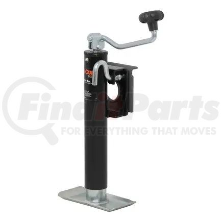28300 by CURT MANUFACTURING - Bracket-Mount Swivel Jack with Top Handle (2;000 lbs; 10in. Travel)