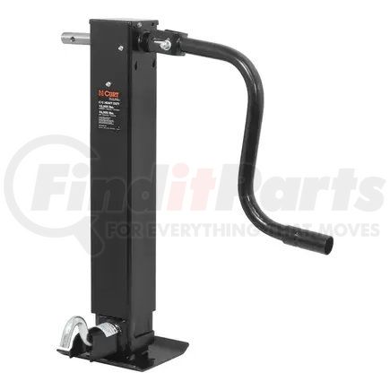 28512 by CURT MANUFACTURING - Direct-Weld Square Jack with Side Handle (12;000 lbs; 12-1/2in. Travel)