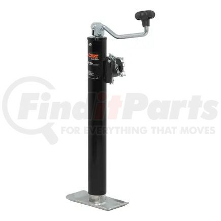 28356 by CURT MANUFACTURING - Pipe-Mount Swivel Jack with Top Handle (5;000 lbs; 15in. Travel)