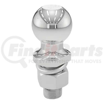 40166 by CURT MANUFACTURING - 2in. Trailer Ball (1in. x 2-1/8in. Shank; 6;000 lbs.; Chrome; Packaged)