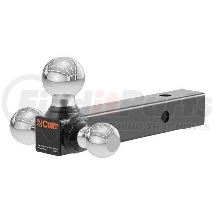 45001 by CURT MANUFACTURING - Multi-Ball Mount (2in. Hollow Shank; 1-7/8in.; 2in./2-5/16in. Chrome Balls)