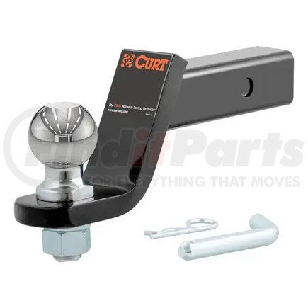 45042 by CURT MANUFACTURING - Loaded Ball Mount with 2-5/16in. Ball (2in. Shank; 7;500 lbs.; 4in. Drop)