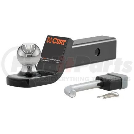 45141 by CURT MANUFACTURING - Towing Starter Kit with 2in. Ball (2in. Shank; 7;500 lbs; 2in. Drop)