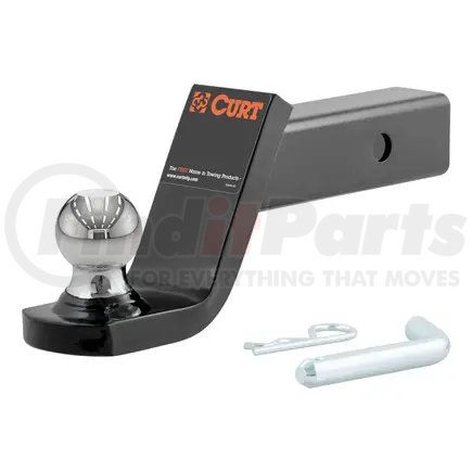 45151 by CURT MANUFACTURING - Fusion Ball Mount with 1-7/8in. Ball (2in. Shank; 5;000 lbs.; 4in. Drop)