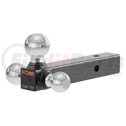 45655 by CURT MANUFACTURING - Multi-Ball Mount (2in. Solid Shank; 1-7/8in.; 2in./2-5/16in. Chrome Balls)