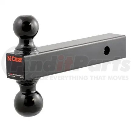 45660 by CURT MANUFACTURING - Multi-Ball Mount (2in. Solid Shank; 2in./2-5/16in. Black Balls)