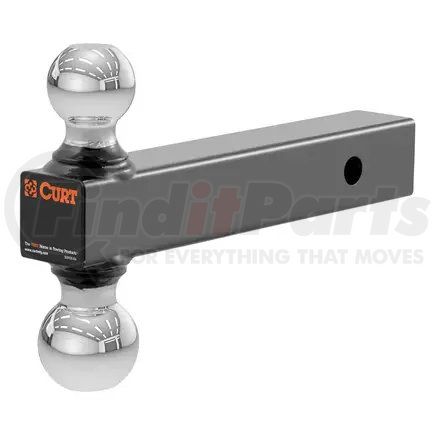 45665 by CURT MANUFACTURING - Multi-Ball Mount (2in. Solid Shank; 2in./2-5/16in. Chrome Balls)