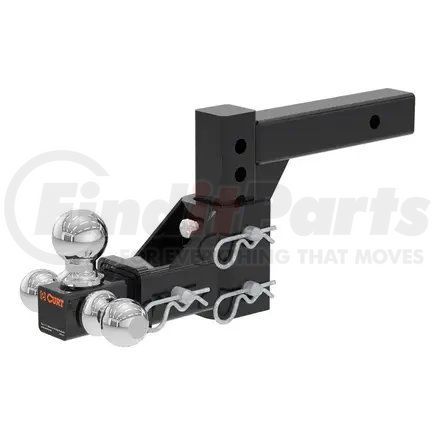 45799 by CURT MANUFACTURING - Adjustable Tri-Ball Mount (2in. Shank; 1-7/8in.; 2in./2-5/16in. Balls)