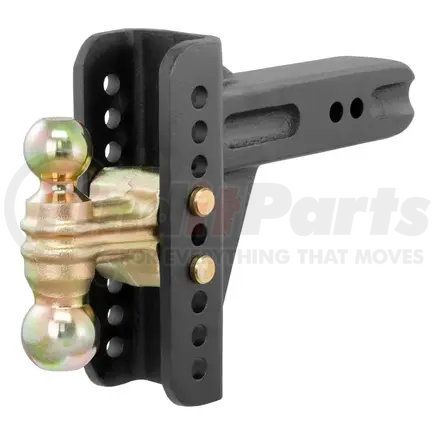 45902 by CURT MANUFACTURING - Adjustable Channel Mount with Dual Ball (2-1/2in. Shank; 20;000 lbs.; 6in. Drop)