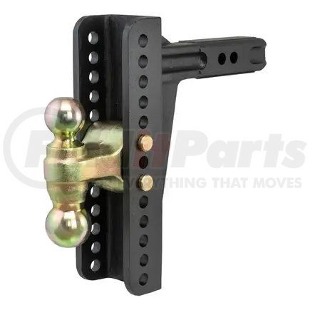 45926 by CURT MANUFACTURING - Adjustable Channel Mount with Dual Ball (2in. Shank; 14;000 lbs.; 10-1/8in. Drop