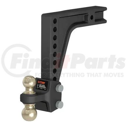 45939 by CURT MANUFACTURING - CURT 45939 HD Deep-Drop Adjustable Trailer Hitch Ball Mount with Dual Ball; 2-1/2in. Shank; Up to 20;000 lbs