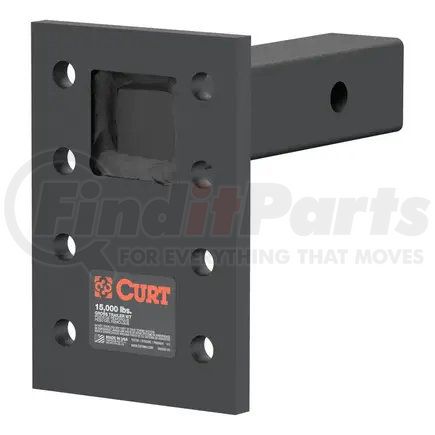 48328 by CURT MANUFACTURING - Adjustable Pintle Mount (2in. Shank; 15;000 lbs.; 7in. High; 6in. Long)
