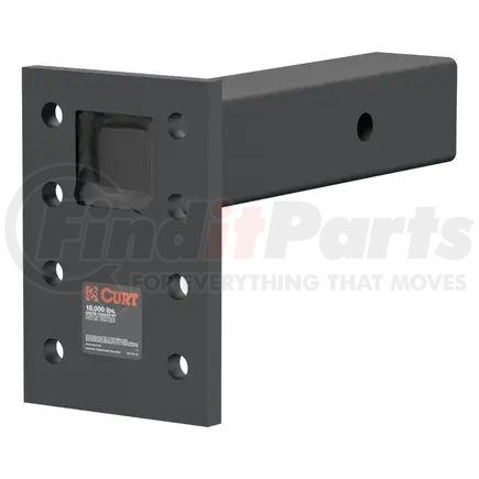 48329 by CURT MANUFACTURING - Adjustable Pintle Mount (2-1/2in. Shank; 18;000 lbs.; 7in. High; 8in. Long)