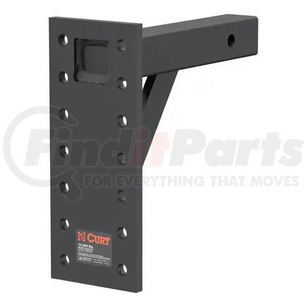 48341 by CURT MANUFACTURING - Adjustable Pintle Mount (2in. Shank; 10;000 lbs.; 13in. High; 10in. Long)