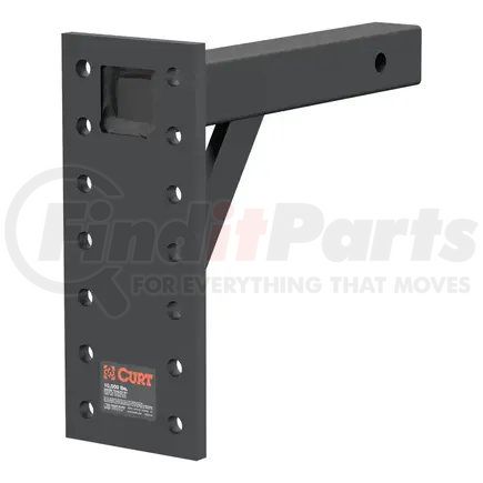 48342 by CURT MANUFACTURING - Adjustable Pintle Mount (2in. Shank; 10;000 lbs.; 13in. High; 12in. Long)