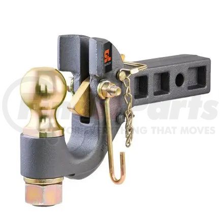 48406 by CURT MANUFACTURING - SecureLatch Receiver-Mount Ball/Pintle Hitch (2in. Shank; 2-5/16in. Ball; 14K)