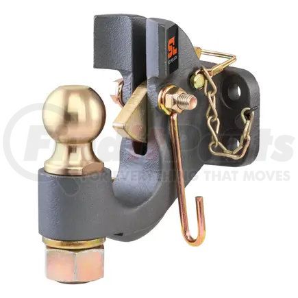 48411 by CURT MANUFACTURING - CURT 48411 SecureLatch 2-Inch Ball and Pintle Hitch Hook Combination; 20;000 Pounds; Mount Required