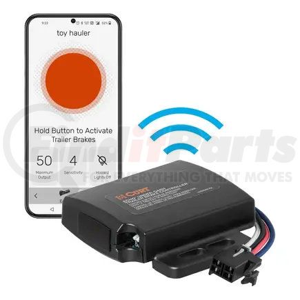 51190 by CURT MANUFACTURING - Echo Under-Dash Trailer Brake Controller; Bluetooth Smartphone Connection