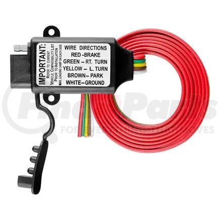 55177 by CURT MANUFACTURING - CURT 55177 Non-Powered 3-to-2-Wire Splice-in Trailer Tail Light Converter; 4-Pin Wiring Harness