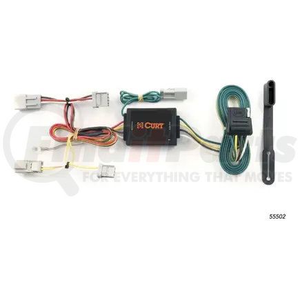55502 by CURT MANUFACTURING - Custom Wiring Harness; 4-Way Flat Output; Select Honda Accord; Acura TSX