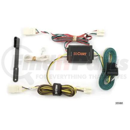 55580 by CURT MANUFACTURING - Custom Wiring Harness; 4-Way Flat Output; Select Toyota Sienna