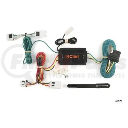 55570 by CURT MANUFACTURING - Custom Wiring Harness; 4-Way Flat Output; Select Nissan Quest