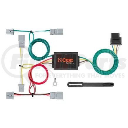 56011 by CURT MANUFACTURING - Custom Wiring; 4-Way Flat; Select Civic; Fit; Accord; Mazda 3; CX-5; Galant