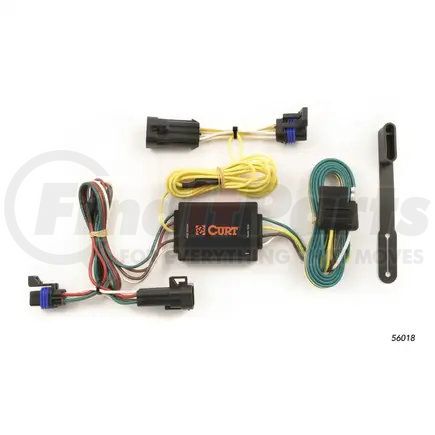 56018 by CURT MANUFACTURING - CURT 56018 Vehicle-Side Custom 4-Pin Trailer Wiring Harness; Fits Select Saturn Vue