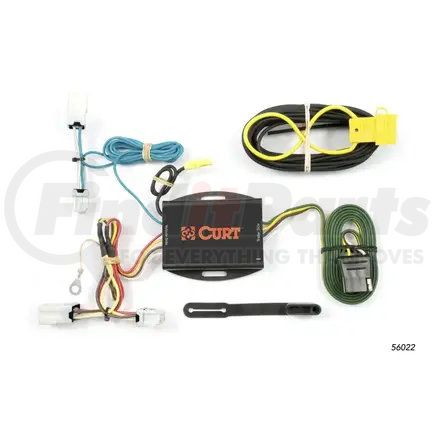56022 by CURT MANUFACTURING - Custom Wiring Harness; 4-Way Flat Output; Select Nissan Altima; Maxima; Sentra