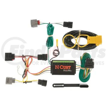 56054 by CURT MANUFACTURING - Custom Wiring Harness; 4-Way Flat Output; Select Chrysler Sebring