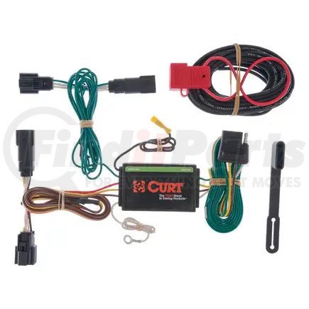 56120 by CURT MANUFACTURING - CURT 56120 Vehicle-Side Custom 4-Pin Trailer Wiring Harness; Fits Select Ford Edge