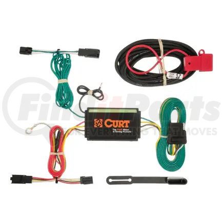 56176 by CURT MANUFACTURING - Custom Wiring Harness; 4-Way Flat Output; Select Chevrolet Malibu