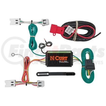 56205 by CURT MANUFACTURING - Custom Wiring Harness; 4-Way Flat Output; Select Nissan Sentra