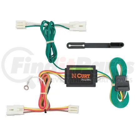 56254 by CURT MANUFACTURING - Custom Wiring Harness; 4-Way Flat Output; Select Hyundai Accent Hatchback