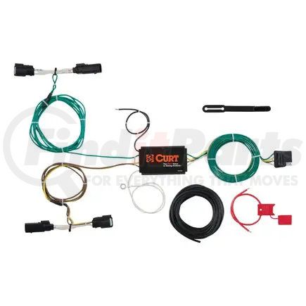 56272 by CURT MANUFACTURING - CURT 56272 Vehicle-Side Custom 4-Pin Trailer Wiring Harness; Fits Select Ford Edge
