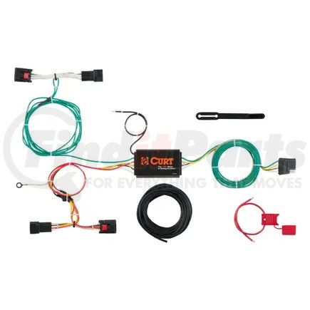 56297 by CURT MANUFACTURING - Custom Wiring Harness; 4-Way Flat Output; Select Land Rover Discovery Sport