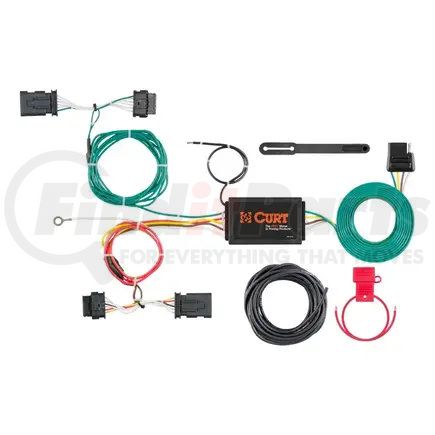 56308 by CURT MANUFACTURING - CURT 56308 Vehicle-Side Custom 4-Pin Trailer Wiring Harness; Fits Select Fiat 500X