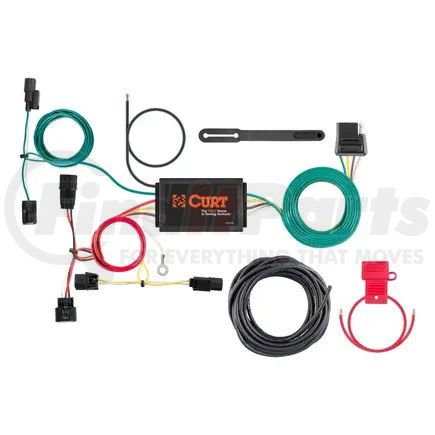 56395 by CURT MANUFACTURING - CURT 56395 Vehicle-Side Custom 4-Pin Trailer Wiring Harness; Fits Select Honda Fit