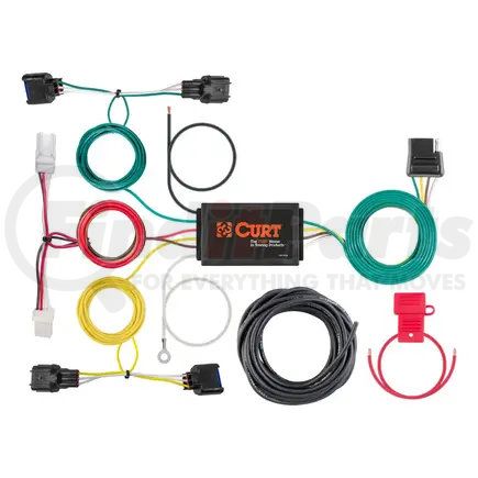 56409 by CURT MANUFACTURING - Custom Wiring Harness; 4-Way Flat Output; Select Hyundai Kona