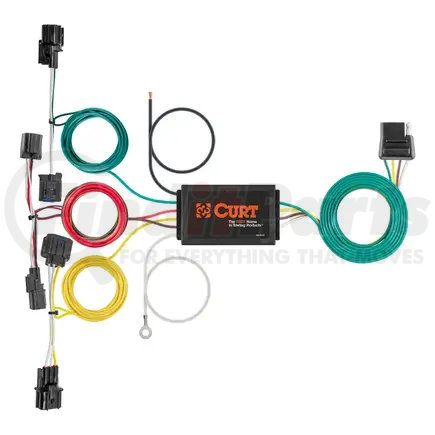 56457 by CURT MANUFACTURING - CURT 56457 Vehicle-Side Custom 4-Pin Trailer Wiring Harness; Fits Select Kia Forte