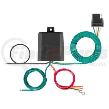 56496 by CURT MANUFACTURING - CURT 56496 Weather-Resistant Powered 3-to-2-Wire Splice-in Trailer Tail Light Converter; 4-Pin Wiring Harness