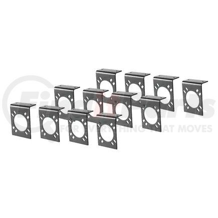 57205 by CURT MANUFACTURING - Connector Mounting Brackets for 7-Way RV Blade (Black; 12-Pack)