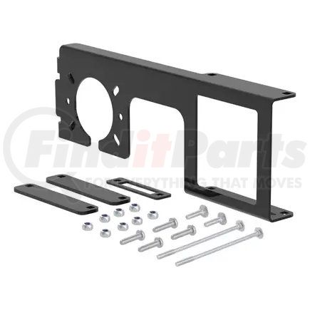 58003 by CURT MANUFACTURING - Easy-Mount Wiring Bracket for 4 or 5-Flat/6 or 7-Round (2-1/2in. Receiver)