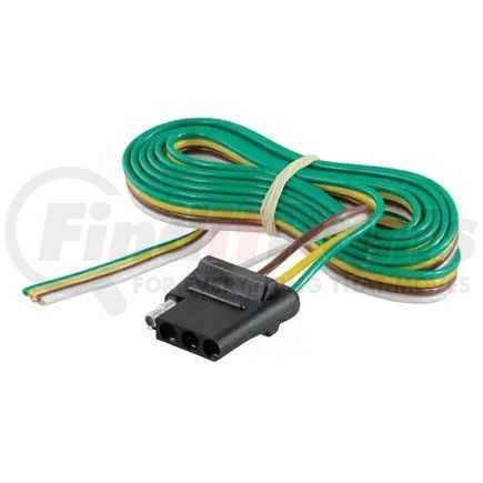 58040 by CURT MANUFACTURING - CURT 58040 Vehicle-Side 4-Pin Flat Trailer Wiring Harness with 60-Inch Wires