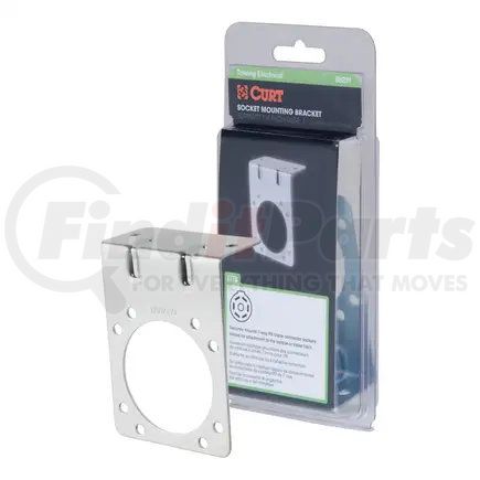 58231 by CURT MANUFACTURING - Connector Mounting Bracket for 7-Way RV Blade (Zinc; Packaged)