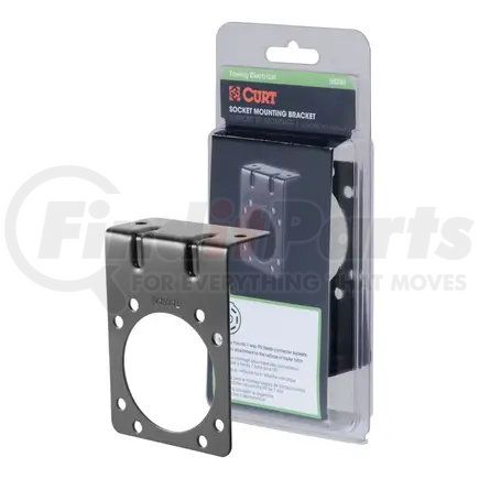 58291 by CURT MANUFACTURING - Connector Mounting Bracket for 7-Way RV Blade (Black; Packaged)