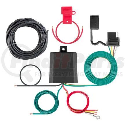 59496 by CURT MANUFACTURING - CURT 59496 Weather-Resistant Powered 3-to-2-Wire Splice-in Trailer Tail Light Converter Kit; 4-Pin Wiring Harness